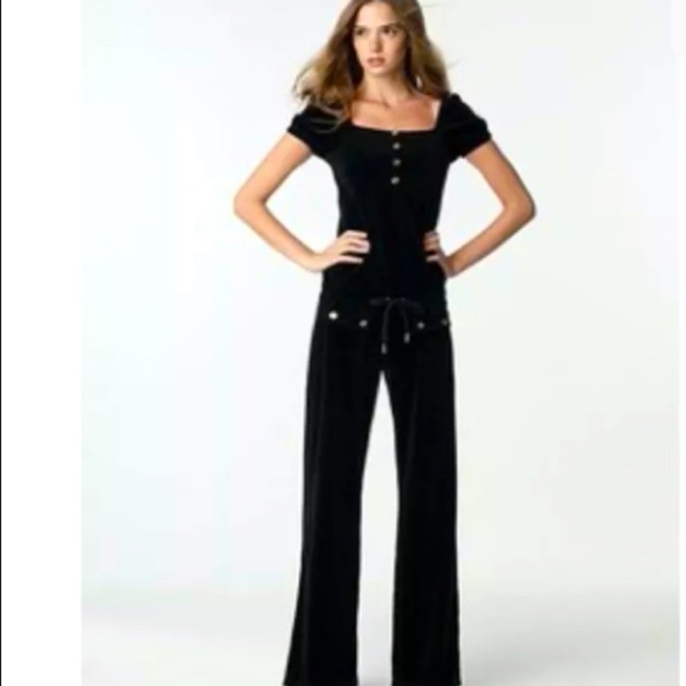 stunning black velvet juicy couture Romper